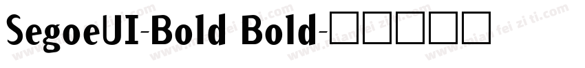 SegoeUI-Bold Bold字体转换